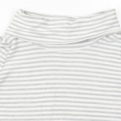 Dash Womens Grey Roll Neck  Polyester Pullover Jumper Size 12