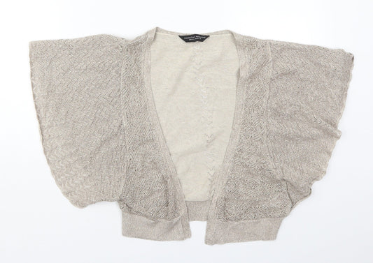 Dorothy Perkins Womens Gold V-Neck  Viscose Cardigan Jumper Size S