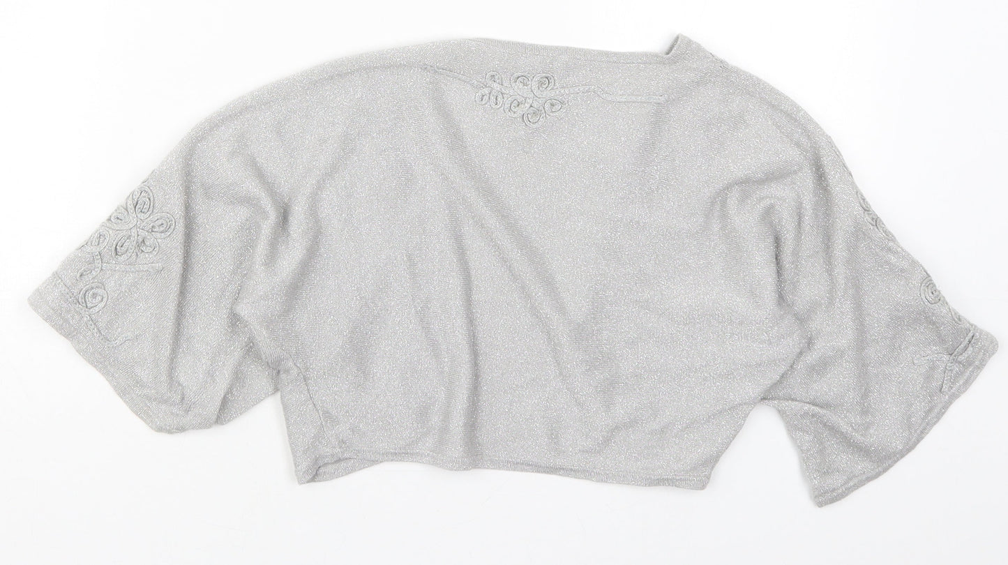 Phase Eight Womens Grey V-Neck  Viscose Cardigan Jumper Size 8