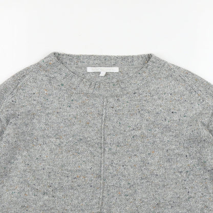 Next Womens Grey Round Neck  Acrylic Pullover Jumper Size 6