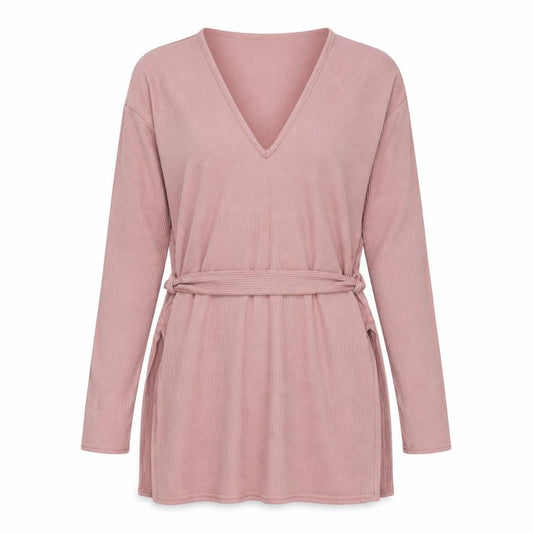 Misspap Womens Pink  Polyester Tunic T-Shirt Size 10 V-Neck