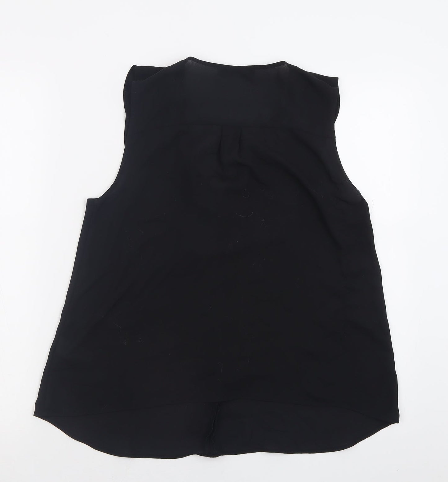 Marks and Spencer Womens Black  Polyester Basic Tank Size 10 V-Neck