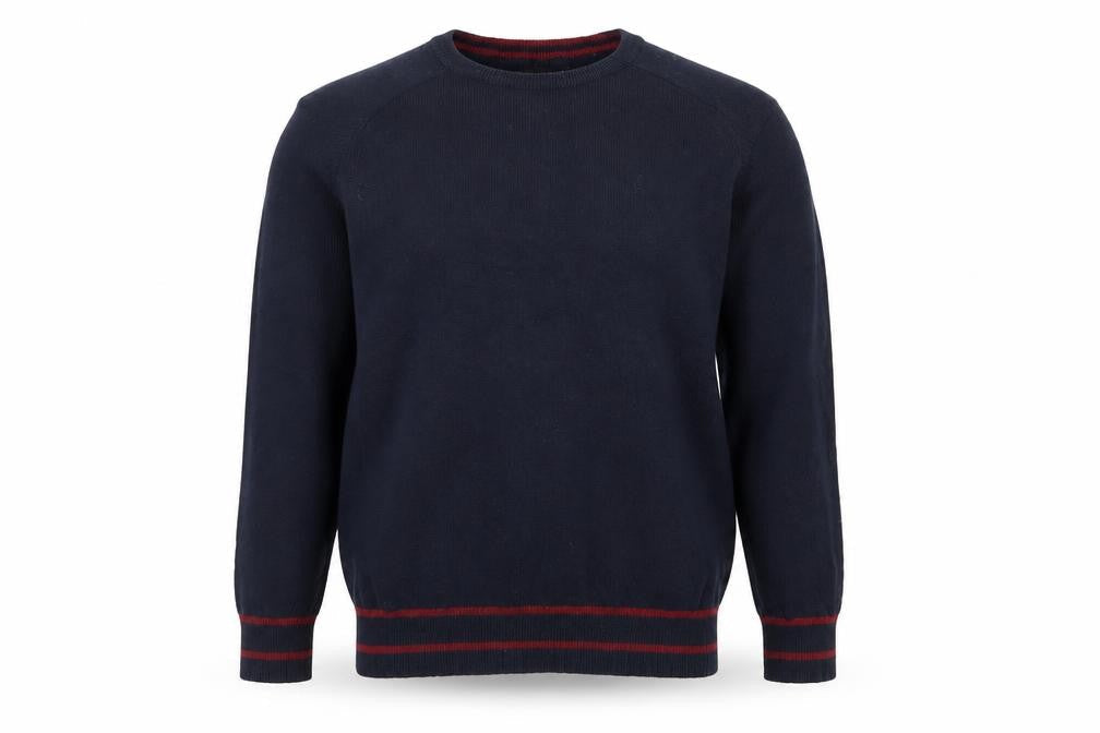 threadcare Mens Blue Crew Neck  Polyester Pullover Jumper Size M