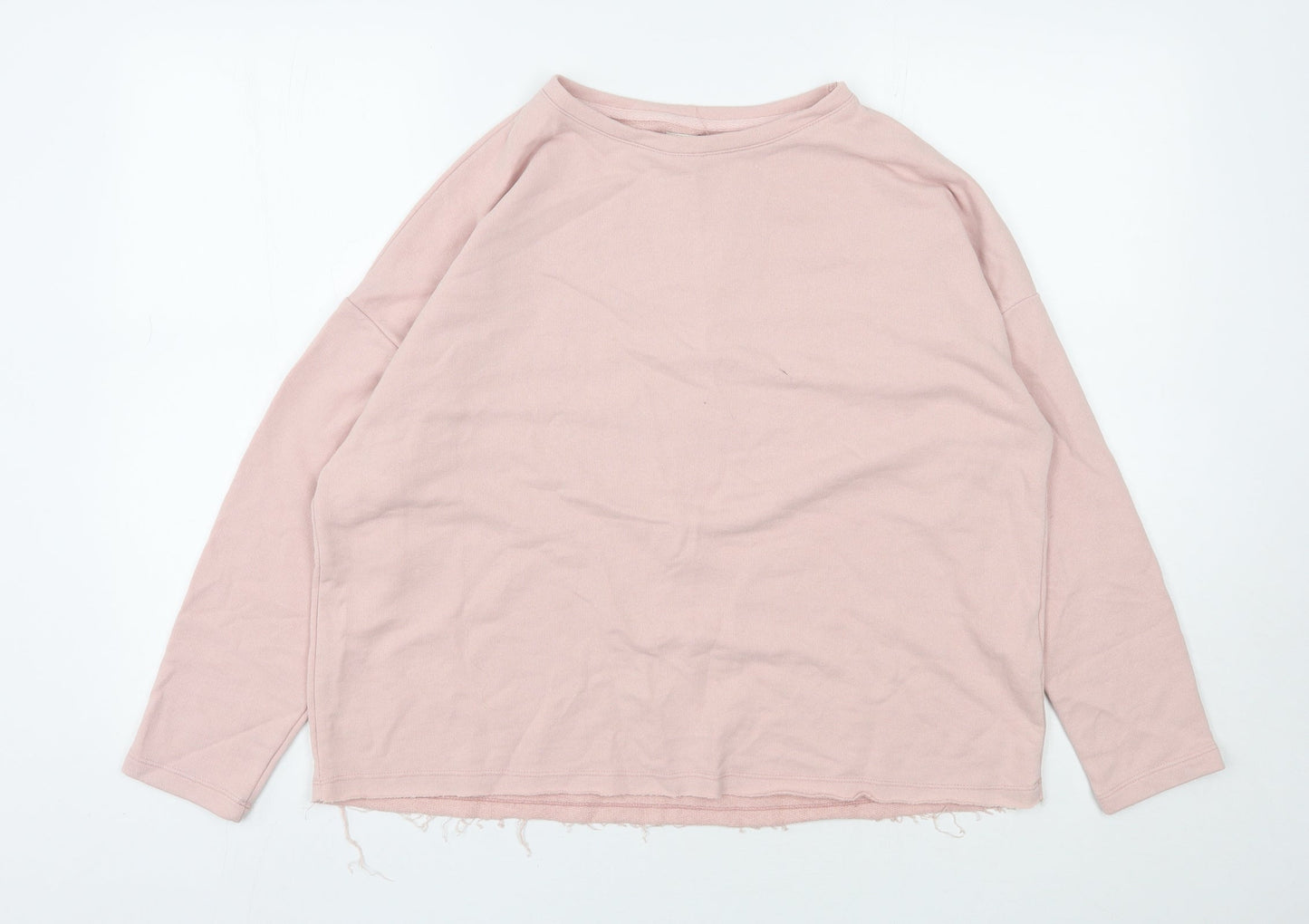 Pull&Bear Womens Pink  Cotton Pullover Sweatshirt Size M  Pullover