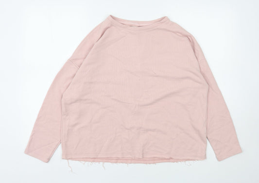 Pull&Bear Womens Pink  Cotton Pullover Sweatshirt Size M  Pullover