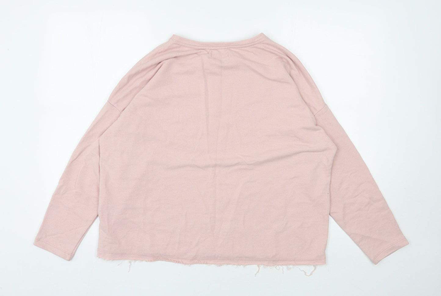 Pull&Bear Womens Pink  Cotton Pullover Sweatshirt Size M  Pullover