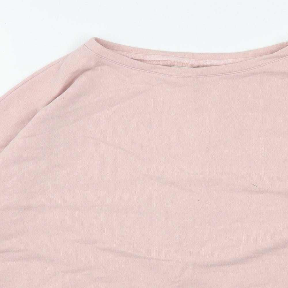 Pull&Bear Womens Pink  Cotton Pullover Sweatshirt Size M  Pullover