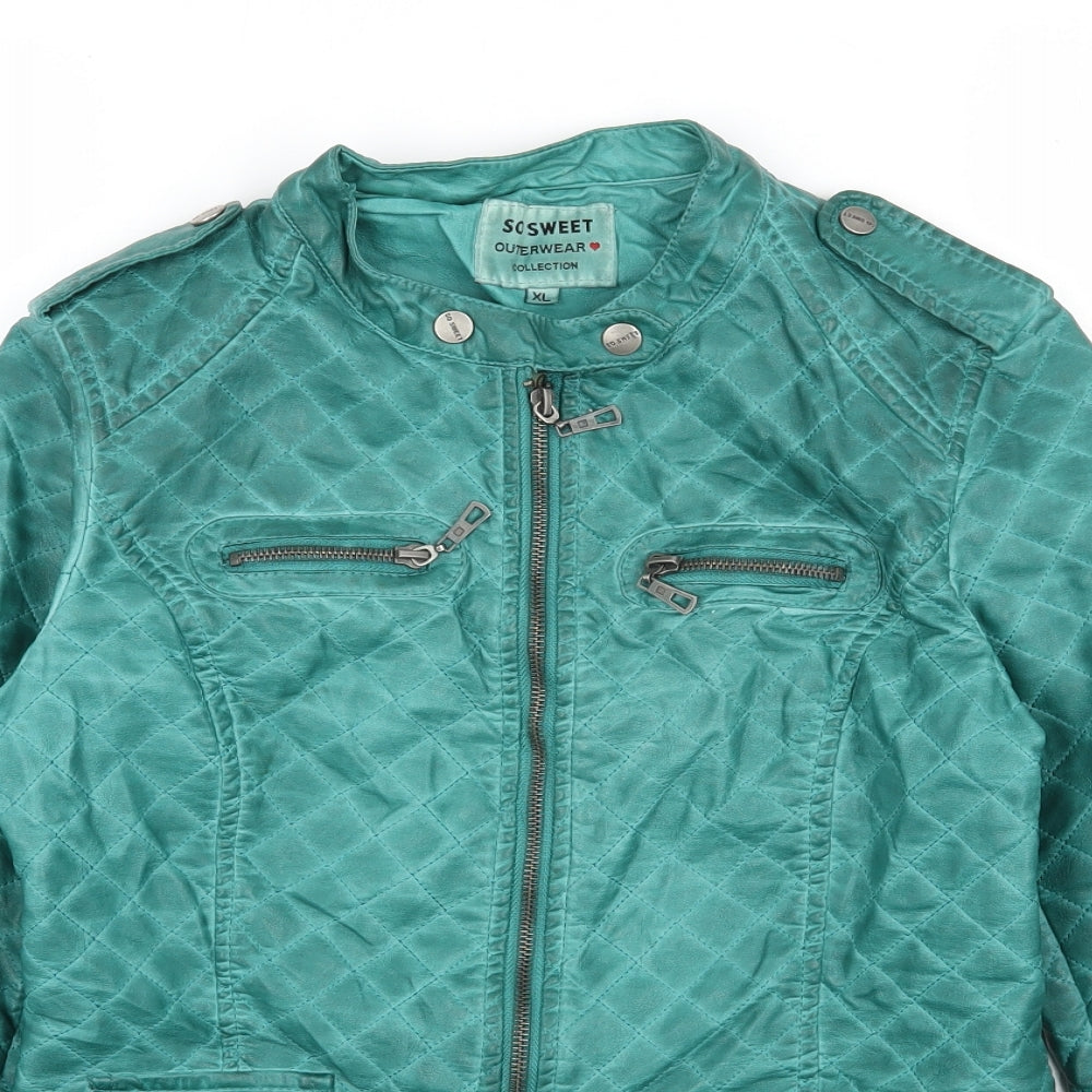 So Sweet  Womens Green   Jacket  Size XL  Zip
