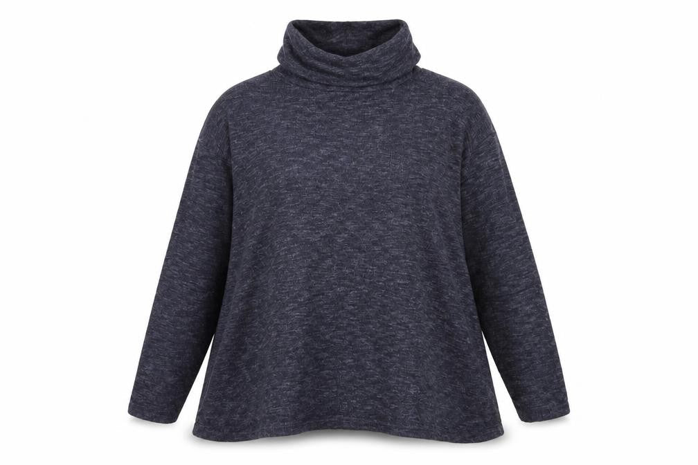 New Look Womens Blue Roll Neck  Polyester Pullover Jumper Size 10