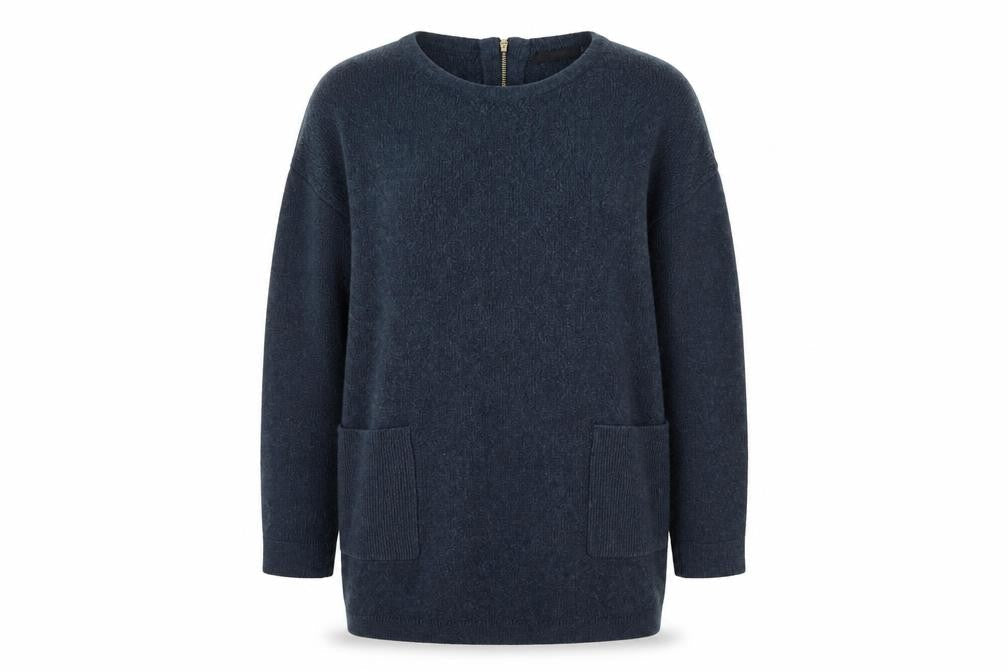 George Womens Blue Scoop Neck  Acrylic Pullover Jumper Size 14