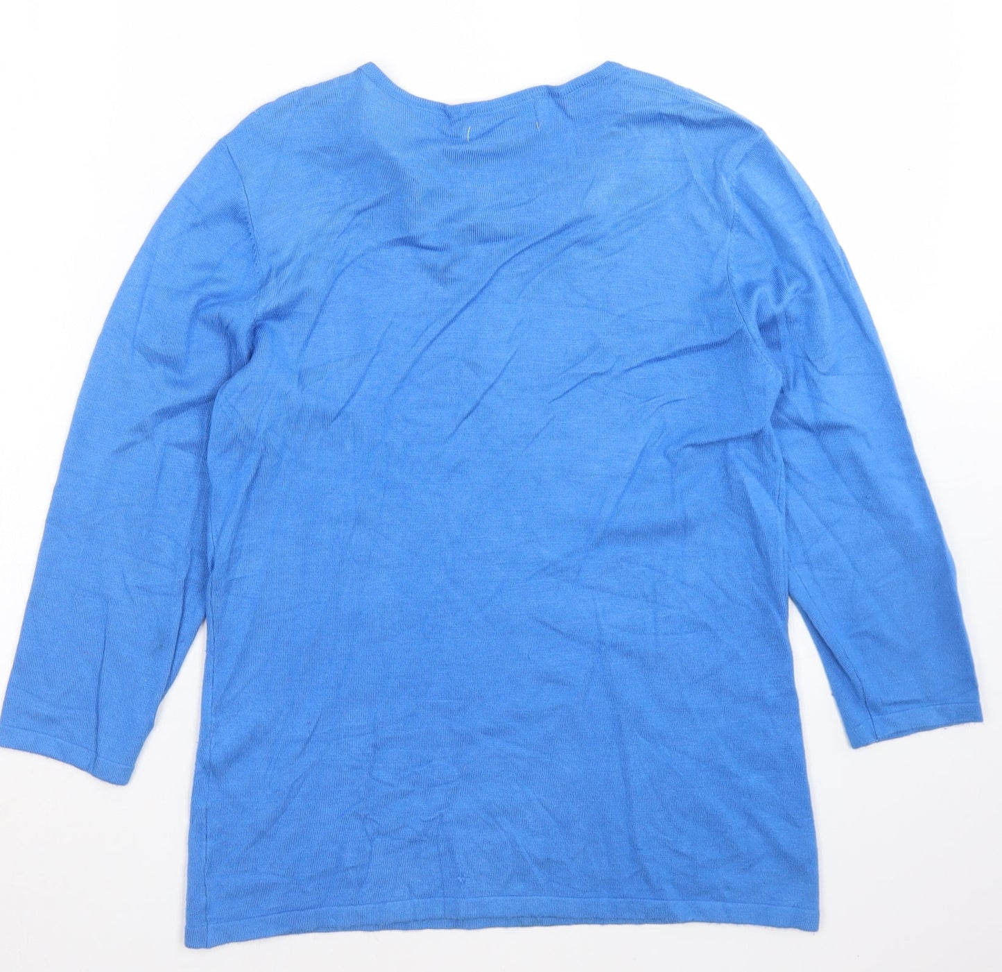 Gerard Womens Blue Round Neck  Viscose Pullover Jumper Size S