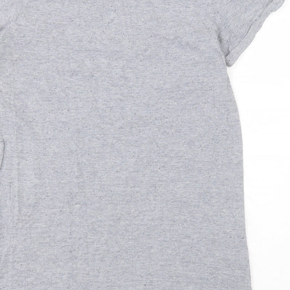 Preloved NEXT Girls Grey  Cotton Basic T-Shirt Size 11 Years Round Neck Pullover - Label