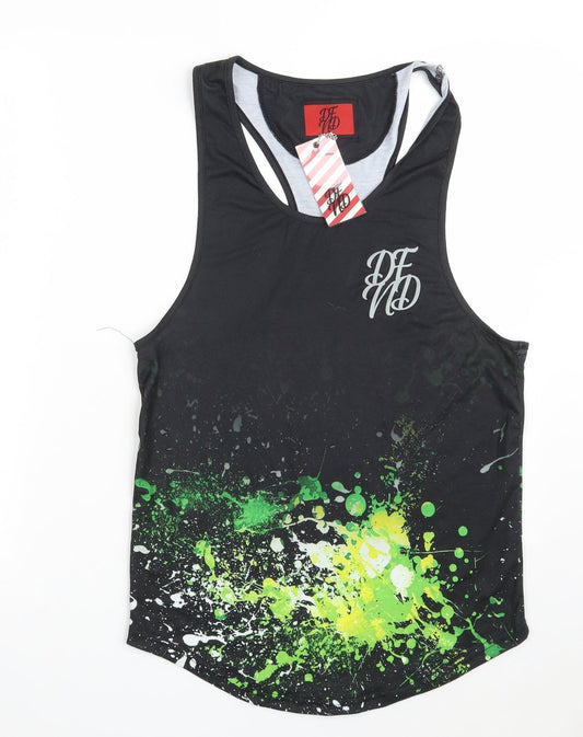 Defendlondon Mens Black  Polyester Vest Sweatshirt Size S   - Batik