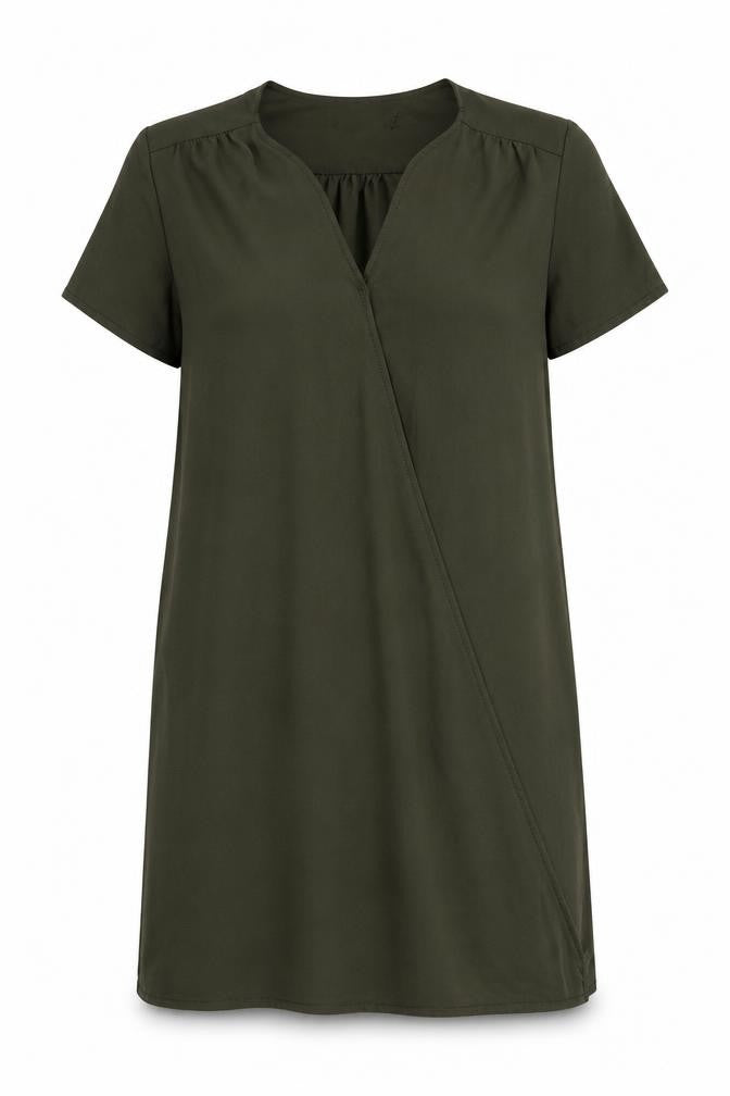 New Look Womens Green  Polyester A-Line  Size 8  V-Neck Pullover