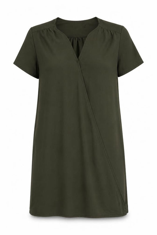 New Look Womens Green  Polyester A-Line  Size 8  V-Neck Pullover