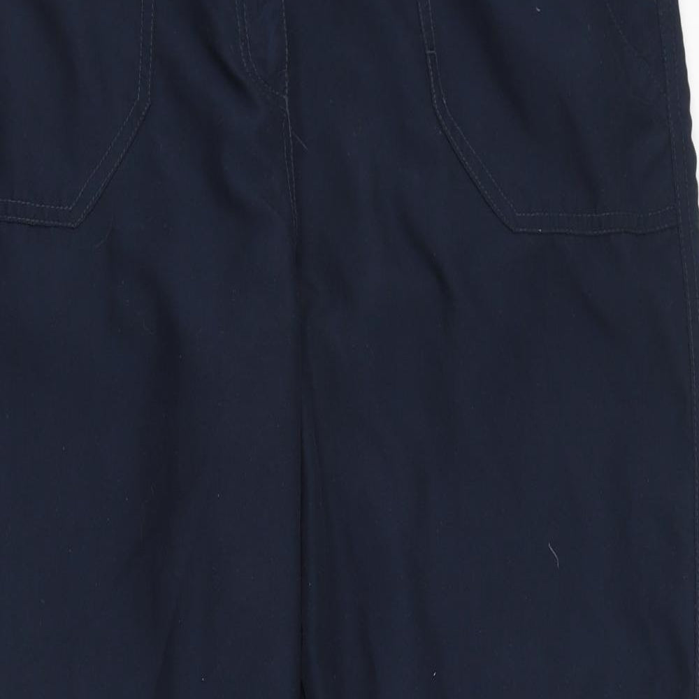 BHS Womens Blue  Polyester Carrot Trousers Size 16 L28 in Regular Zip