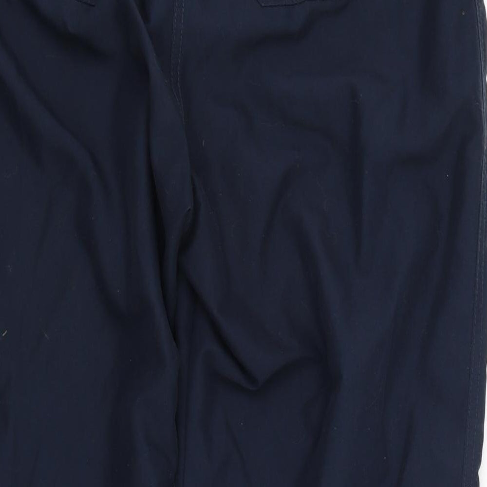 BHS Womens Blue  Polyester Carrot Trousers Size 16 L28 in Regular Zip
