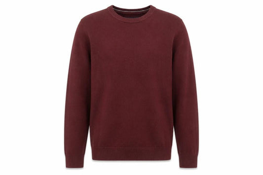 Easy Mens Red Crew Neck  Acrylic Pullover Jumper Size S