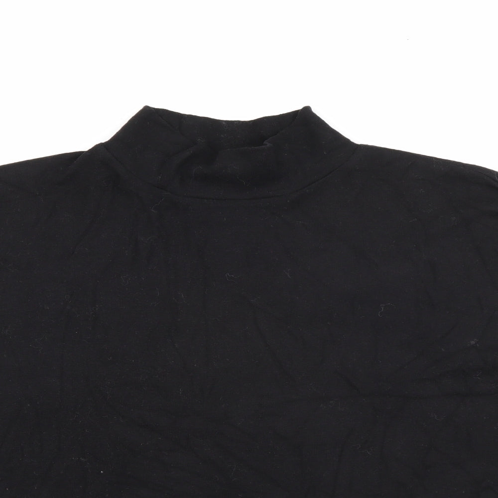 Primark Womens Black High Neck  Viscose Pullover Jumper Size M