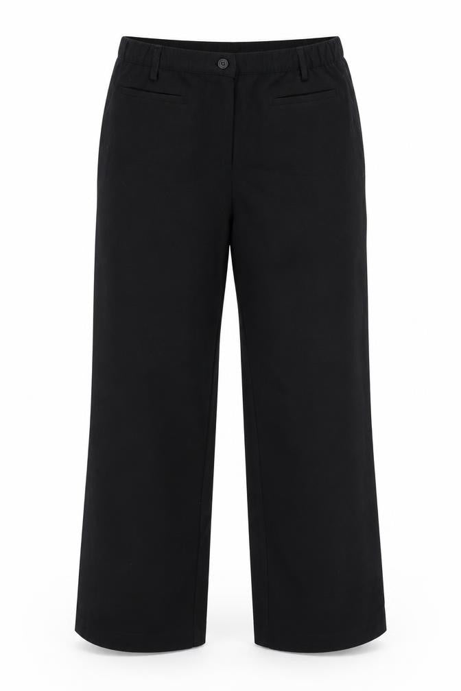 Darmart Womens Black  Polyester Trousers  Size 14 L26 in Regular Button