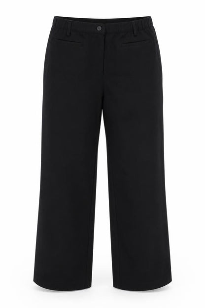 Darmart Womens Black  Polyester Trousers  Size 14 L26 in Regular Button