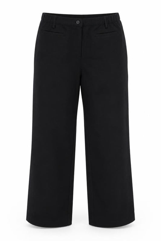 Darmart Womens Black  Polyester Trousers  Size 14 L26 in Regular Button