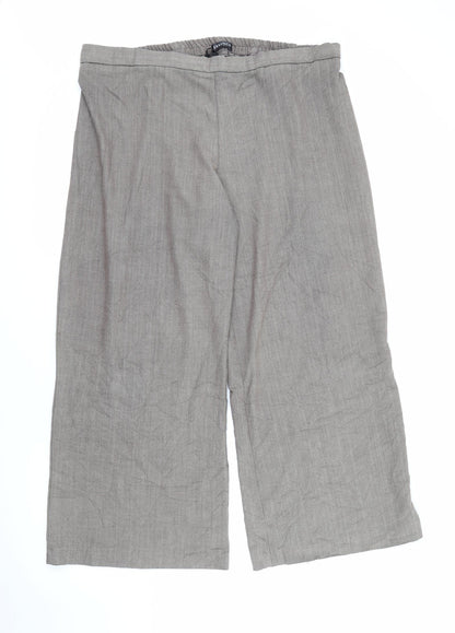 Preloved Evans Womens Brown  Polyester Trousers  Size 20 L27 in Regular - Front