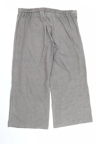 Preloved Evans Womens Brown  Polyester Trousers  Size 20 L27 in Regular - Back
