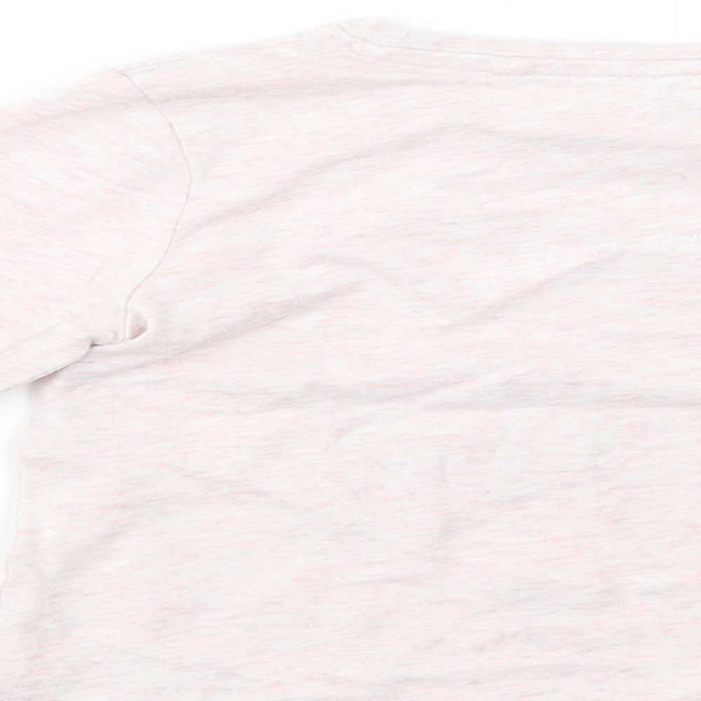 NEXT Girls Pink  Cotton Pullover T-Shirt Size 2-3 Years Crew Neck Pullover - Girl