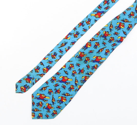 Micro  Mens Multicoloured Geometric Polyester Pointed Tie One Size