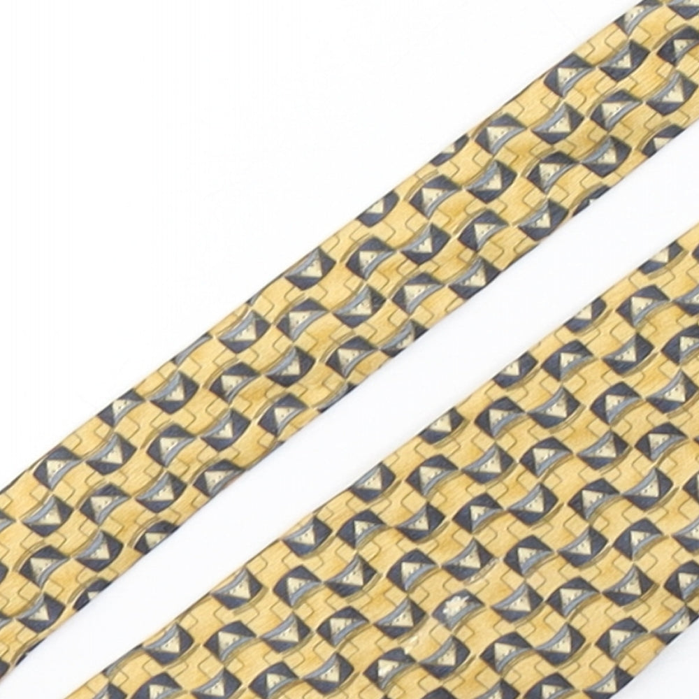 Charleston  Mens Multicoloured Geometric Silk Pointed Tie One Size