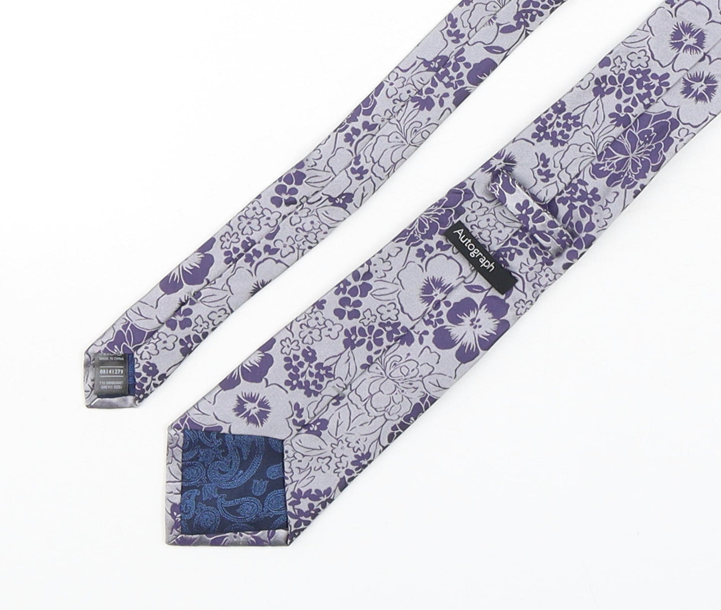 Autograph Mens Multicoloured Floral Silk Pointed Tie One Size
