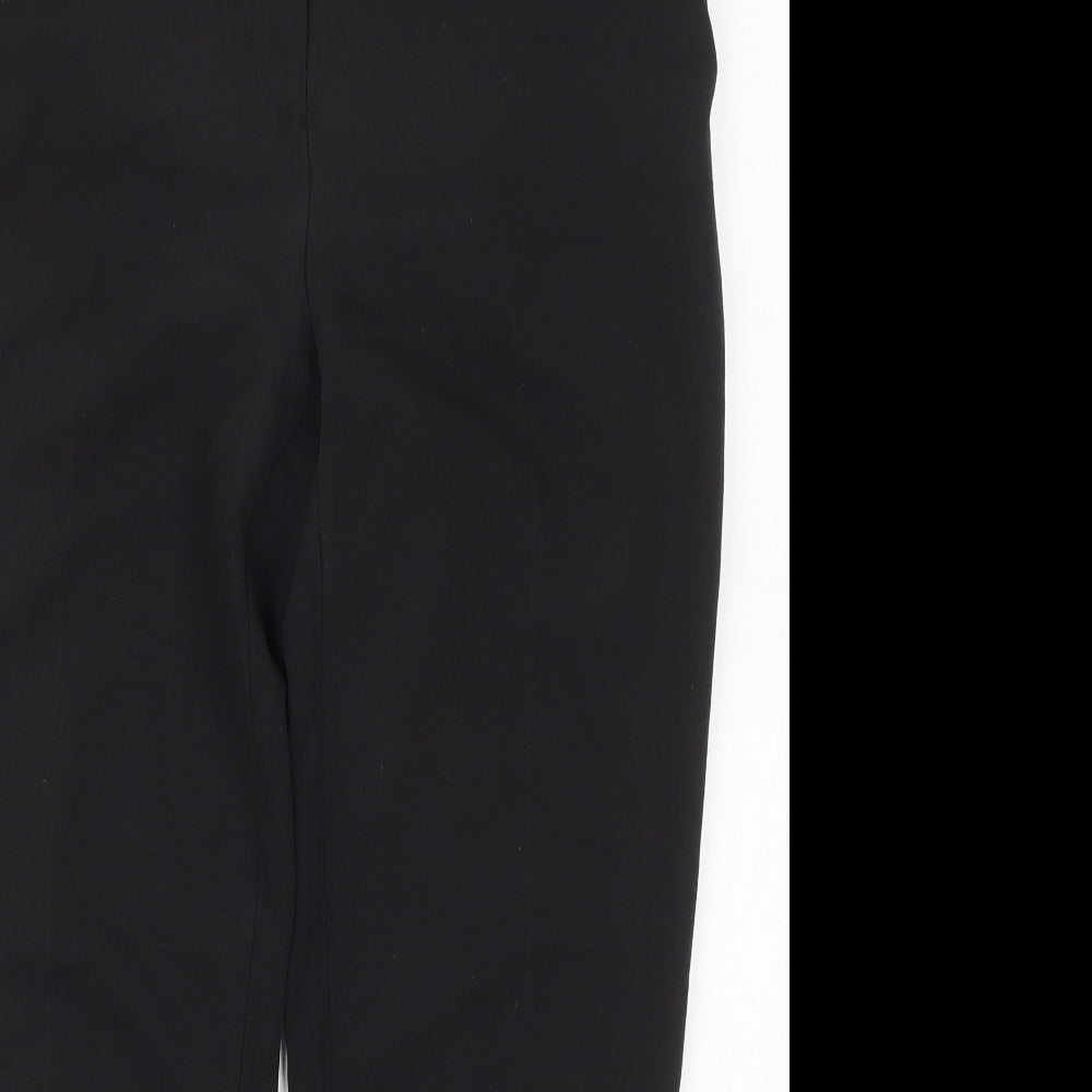 Dorothy Perkins Womens Black  Polyester Trousers  Size 10 L27 in Regular Hook & Eye
