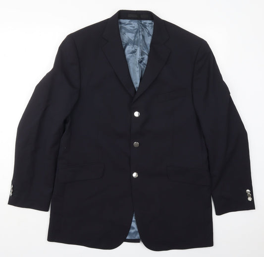 Impressions Mens Blue  Wool Jacket Suit Jacket Size 42