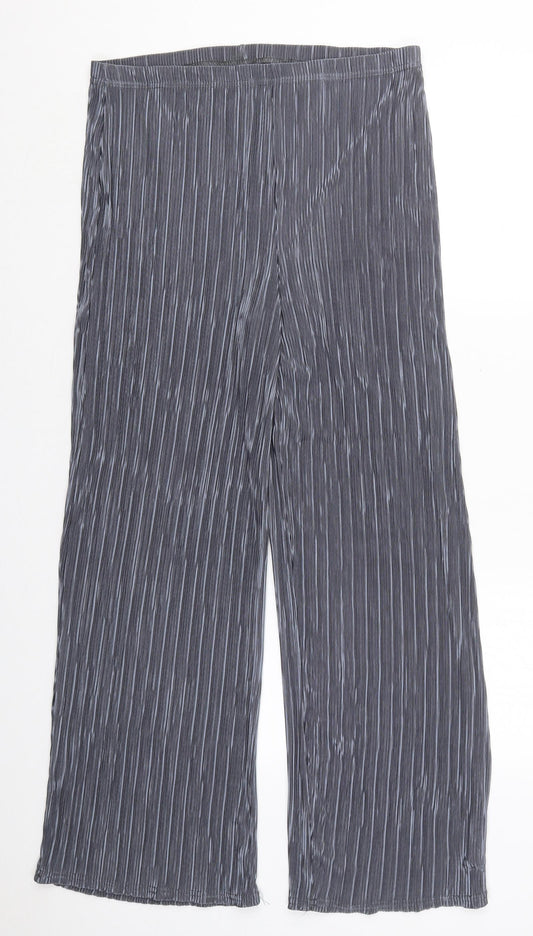 Preworn Womens Grey  Polyester Trousers  Size 30 in L29 in Regular