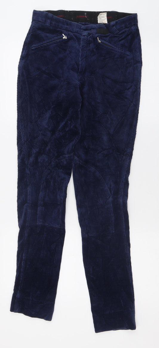 Rhodia Womens Blue  Polyamide Capri Trousers Size 28 L31 in Regular Hook & Eye