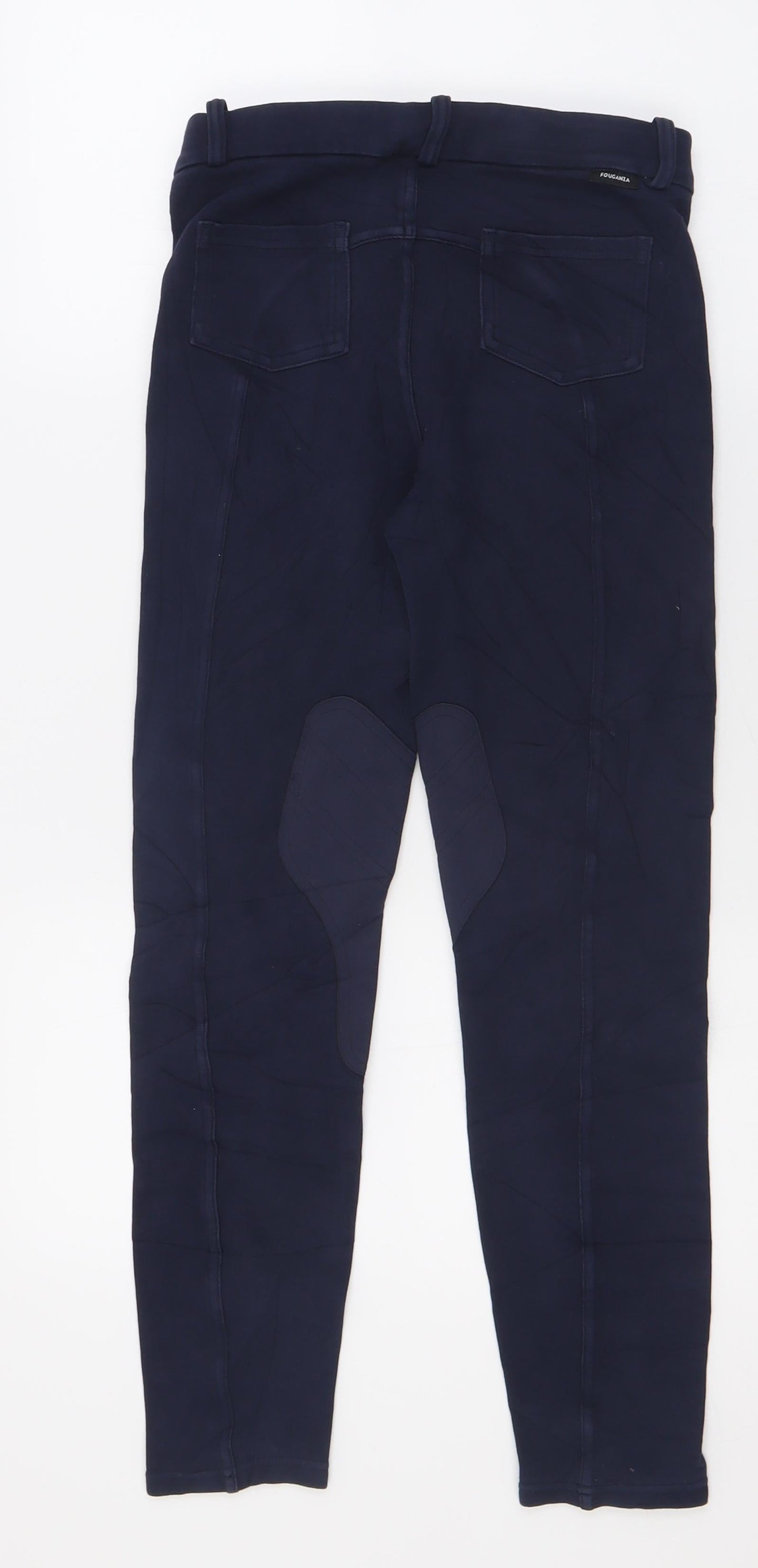 Fouganza Girls Beige  Cotton Capri Trousers Size 14 Years  Regular Hook & Eye
