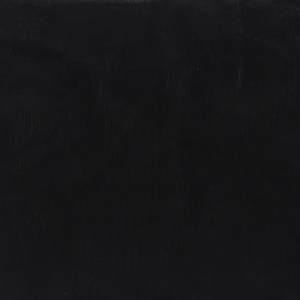 side party Womens Black  Cotton A-Line Skirt Size M   Zip
