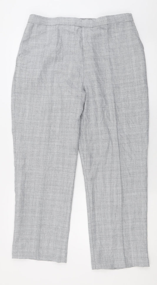 Felisa Womens Grey  Polyester Trousers  Size 20 L28 in Regular