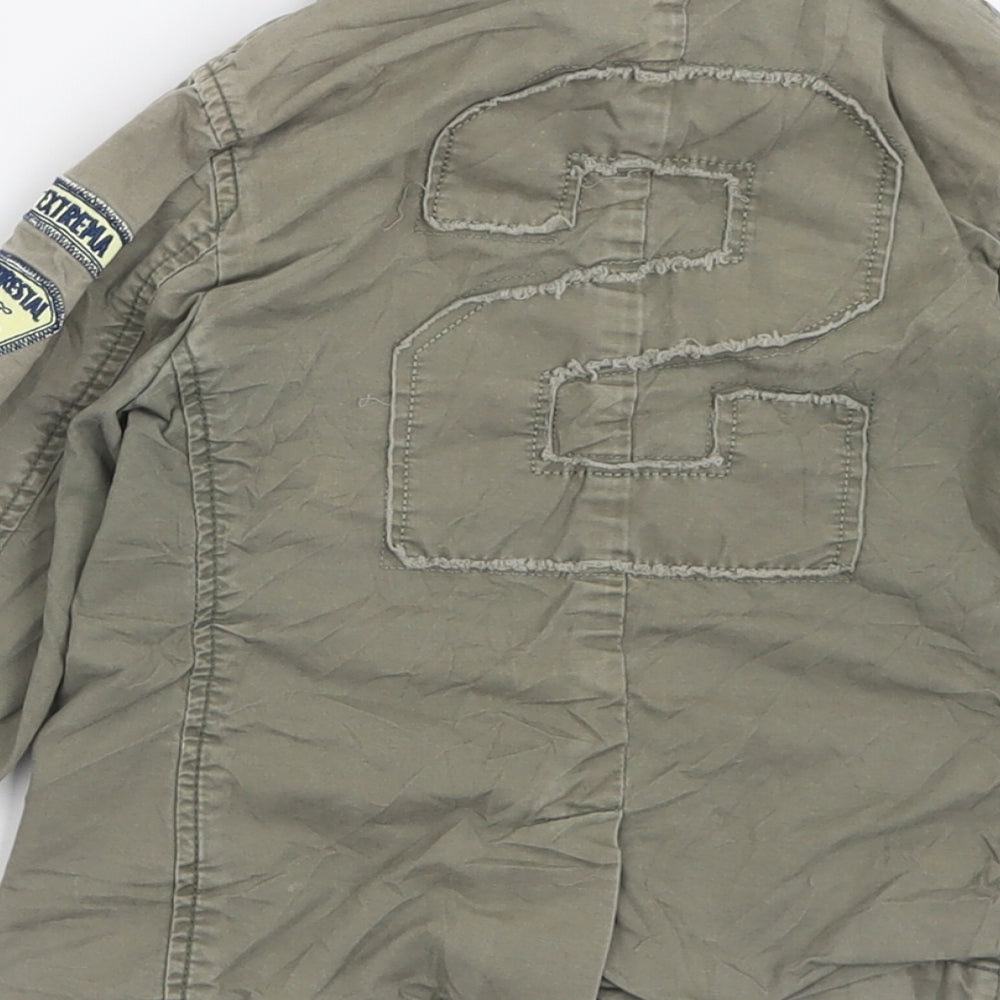 H&M Boys Green   Basic Jacket Jacket Size 6 Years  Button