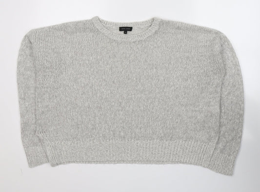 New Look Womens Grey Round Neck  Acrylic Pullover Jumper Size L