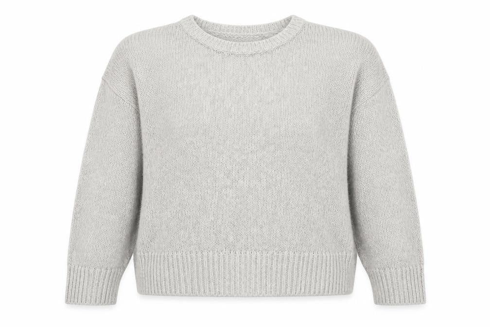 New Look Womens Grey Round Neck  Acrylic Pullover Jumper Size L