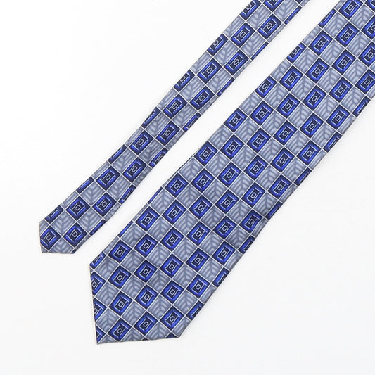 Charles  Mens Multicoloured Plaids & Checks Silk Pointed Tie One Size