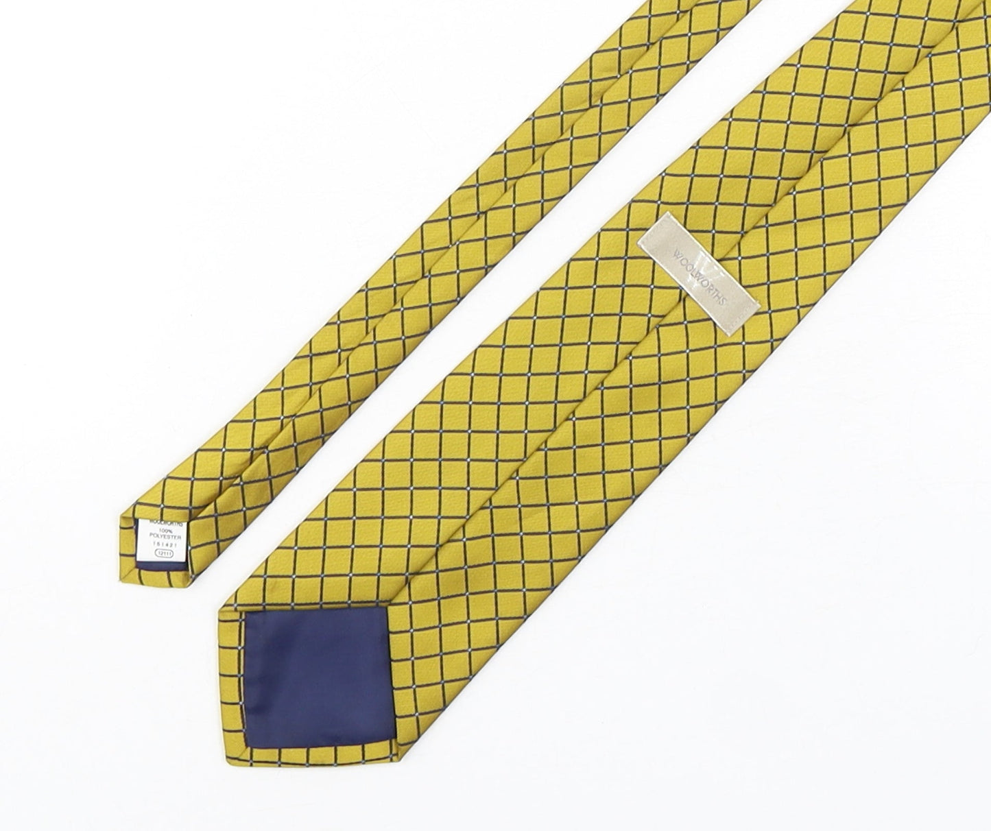 Woolworths Mens Multicoloured Plaids & Checks Polyester Pointed Tie One Size