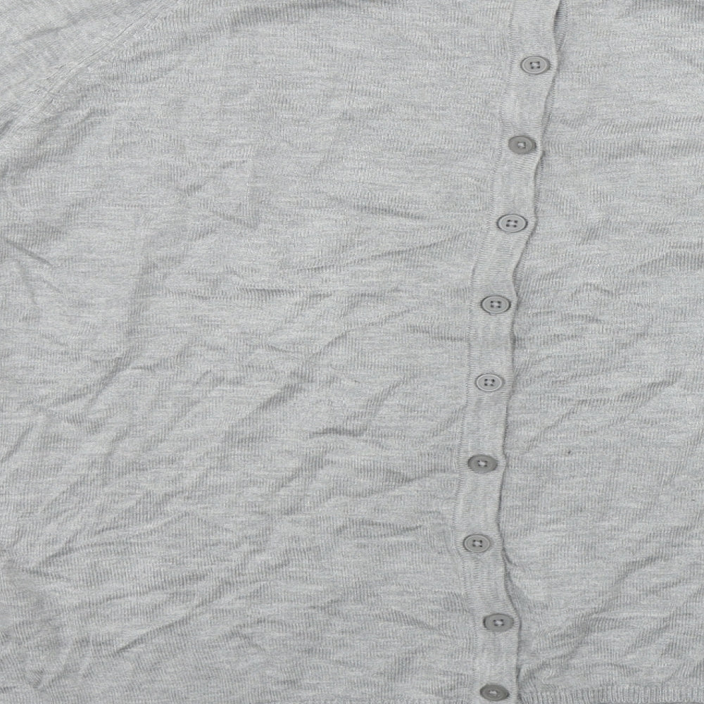 Marks and Spencer Womens Grey Round Neck  Acrylic Pullover Jumper Size 18