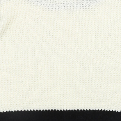 Full Circle Womens Black Round Neck  Acrylic Pullover Jumper Size S