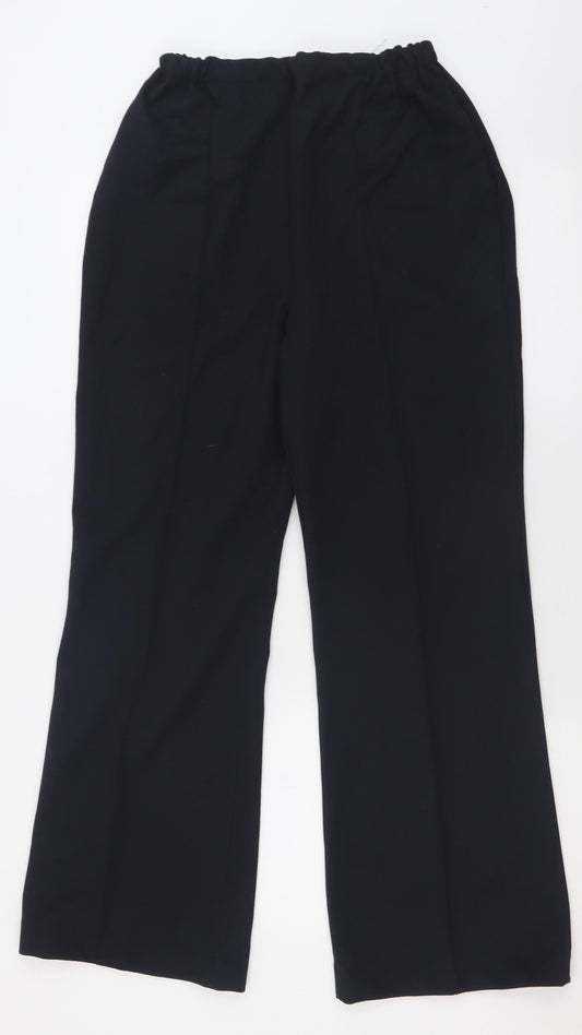 key note Womens Black  Polyester Trousers  Size 28 in L29 in Regular