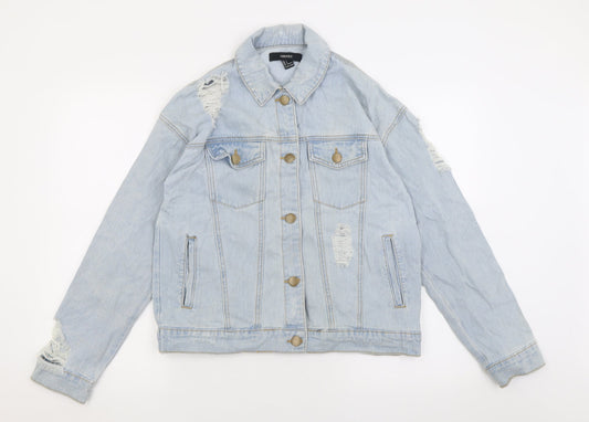 FOREVER 21 Womens Blue   Jacket  Size S  Button
