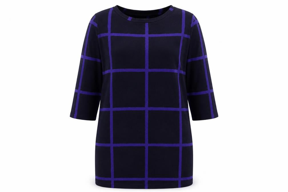 Nutmeg Womens Blue Round Neck Striped Polyester Pullover Jumper Size 16