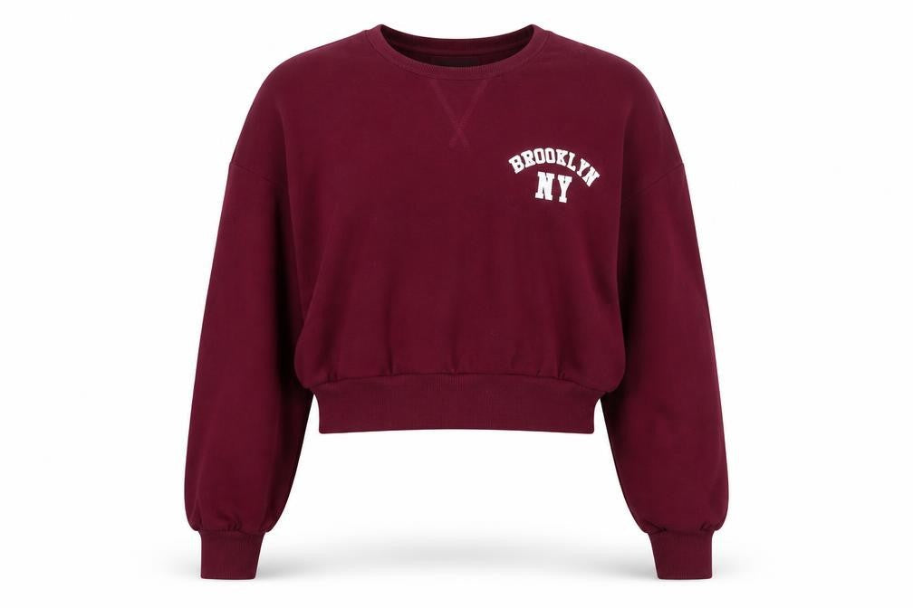 Bershka Womens Red  Polyester Pullover Sweatshirt Size S  Pullover - Brooklyn NY